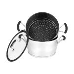 Stainless Steel Couscoussier with Stone-Effect Coating – 12L - Image 8