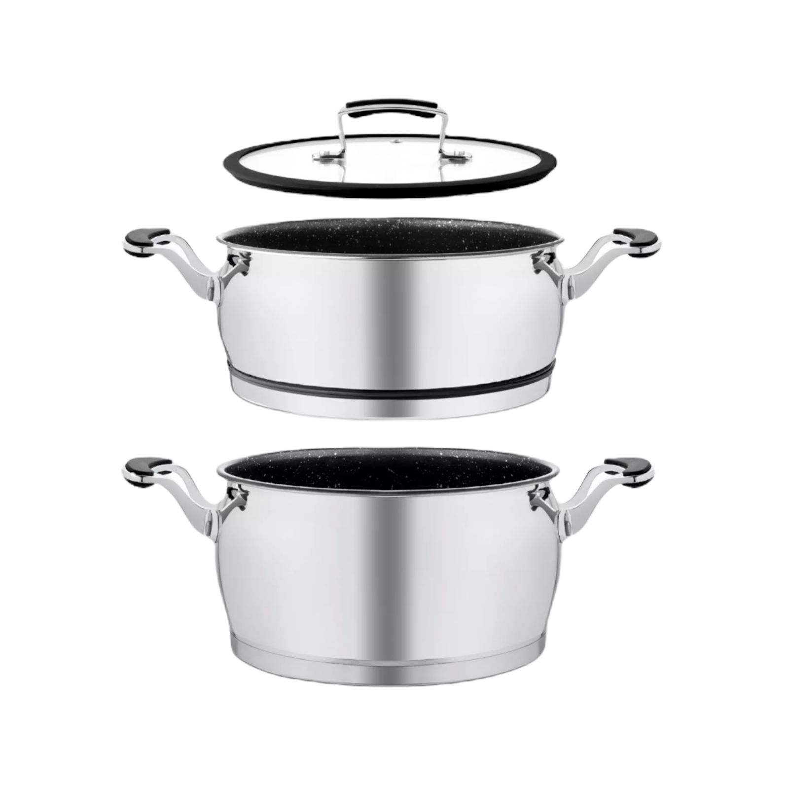 couscous-inox-pierre Stainless Steel Couscoussier with Stone-Effect Coating – 12L - Image 1
